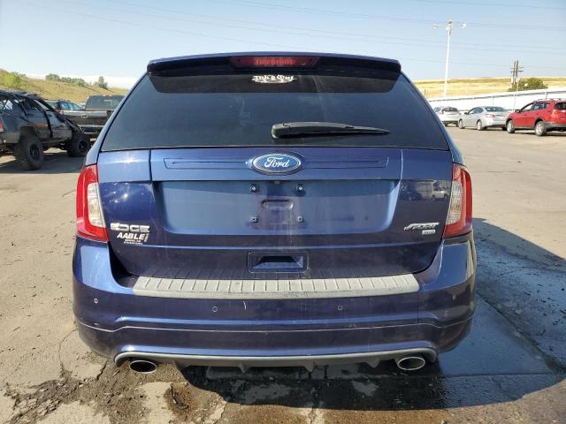 2FMDK4AK5BBA16548 - 2011 FORD EDGE SPORT BLUE photo 6