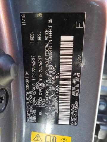 JTJYARBZ7K2142009 - 2019 LEXUS NX 300 BASE ნაცრისფერი ფოტო 13