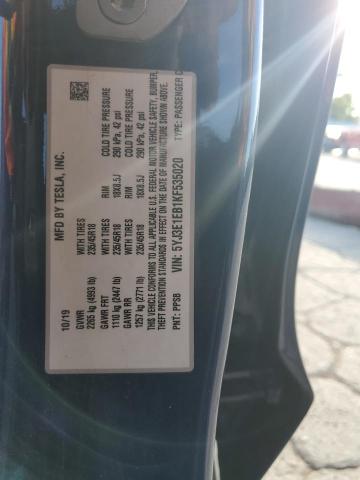 5YJ3E1EB1KF535020 - 2019 TESLA MODEL 3 BLUE photo 12