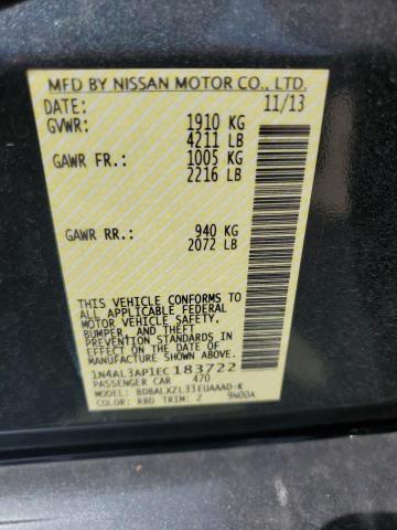 1N4AL3AP1EC183722 - 2014 NISSAN ALTIMA 2.5 შავი ფოტო 13