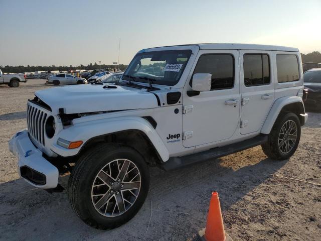1C4JJXP60NW172103 - 2022 JEEP WRANGLER U SAHARA 4XE WHITE photo 1
