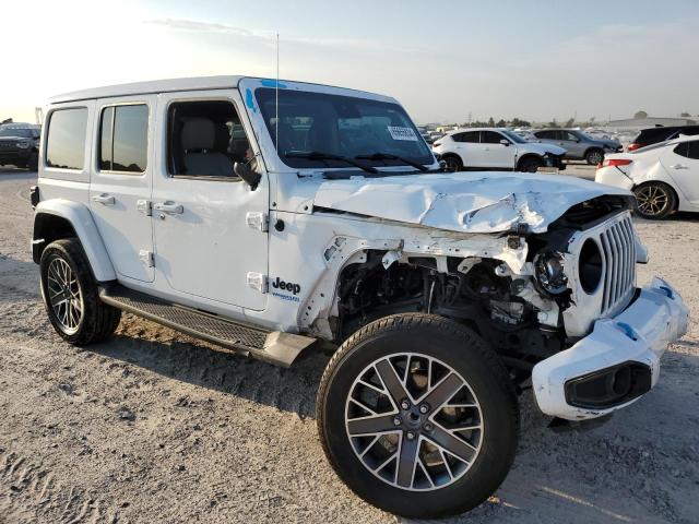 1C4JJXP60NW172103 - 2022 JEEP WRANGLER U SAHARA 4XE WHITE photo 4