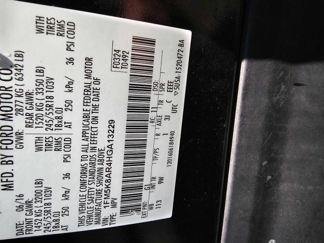 1FM5K8AR4HGA13229 - 2017 FORD EXPLORER POLICE INTERCEPTOR 双色 照片 10