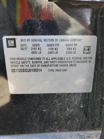 2G1125S32J9100314 - 2018 CHEVROLET IMPALA PREMIER BLACK photo 13