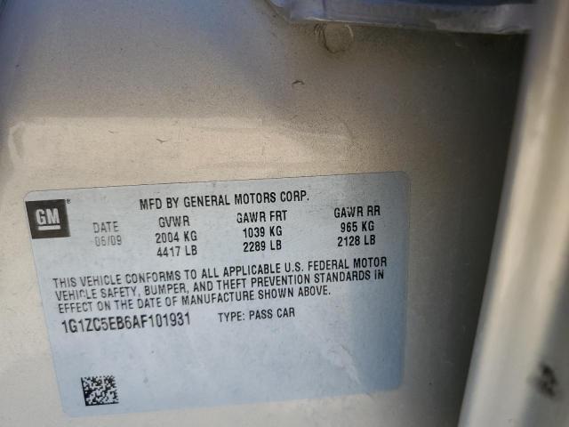 1G1ZC5EB6AF101931 - 2010 CHEVROLET MALIBU 1LT 棕色 照片 13