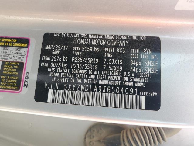 5XYZWDLA9JG504091 - 2018 HYUNDAI SANTA FE S SILVER photo 13