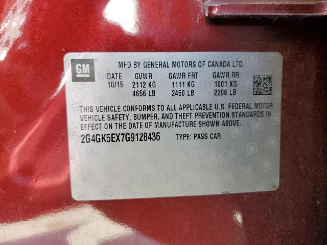 2G4GK5EX7G9128436 - 2016 BUICK REGAL MAROON photo 12