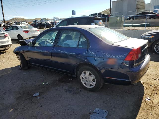 2HGES16543H585076 - 2003 HONDA CIVIC LX BLUE photo 2