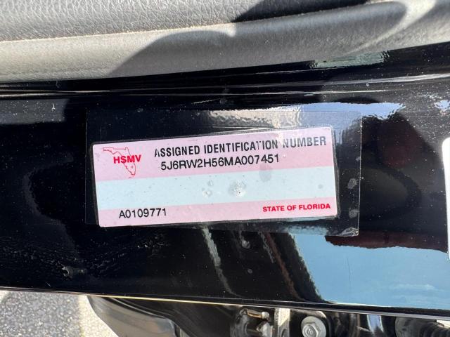 5J6RW2H56MA007451 - 2021 HONDA CR-V EX BLACK photo 10