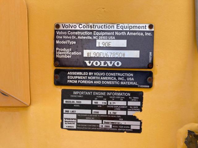 L90EV67850 - 2006 VOLVO L90E YELLOW photo 10