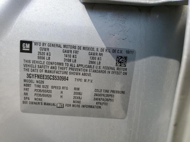 3GYFNEE35CS530984 - 2012 CADILLAC SRX PERFORMANCE COLLECTION Gümüş fotoğraf 14