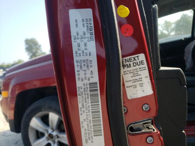 1C4NJPFA7HD160845 - 2017 JEEP PATRIOT LATITUDE RED photo 13