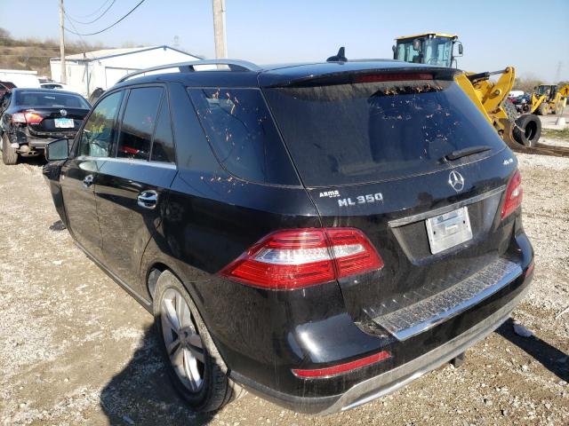 4JGDA5HB5EA297667 - 2014 MERCEDES-BENZ ML 350 4MATIC BLACK photo 3