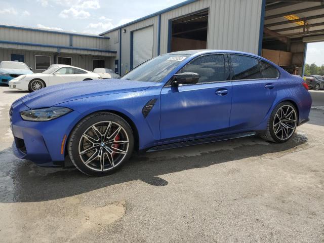 WBS43AY0XNFM02625 - 2022 BMW M3 COMPETITION BLUE photo 1