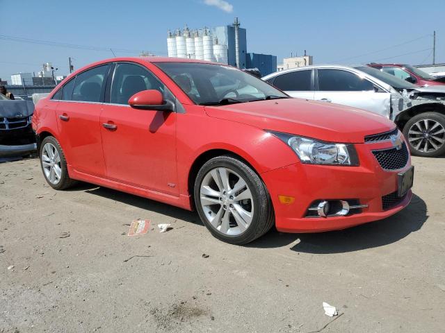 1G1PG5SB9E7296844 - 2014 CHEVROLET CRUZE LTZ RED photo 4