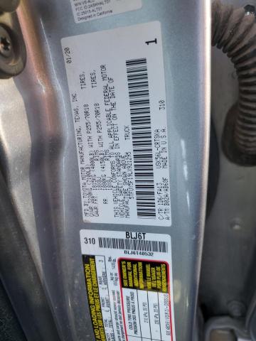 5TFUY5F19LX921295 - 2020 TOYOTA TUNDRA DOUBLE CAB SR/SR5 SILVER photo 12