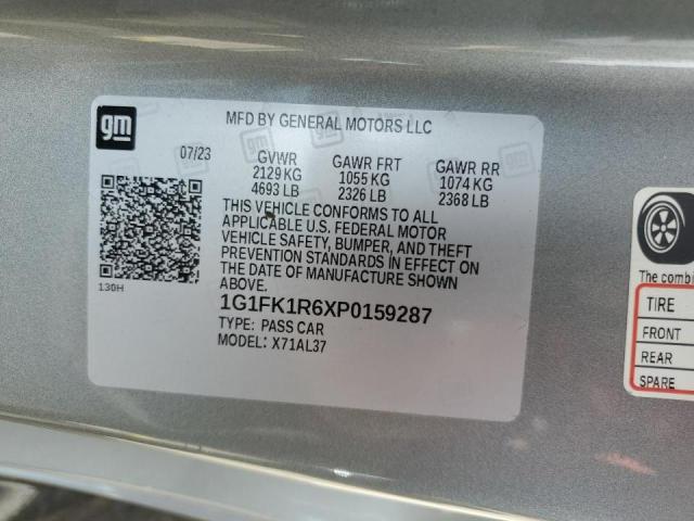 1G1FK1R6XP0159287 - 2023 CHEVROLET CAMARO ZL1 SILVER photo 13