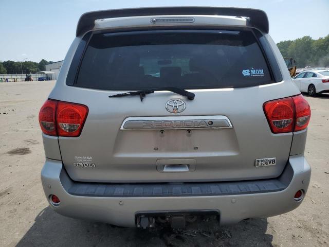 5TDZY68A68S002487 - 2008 TOYOTA SEQUOIA LIMITED SILVER photo 6