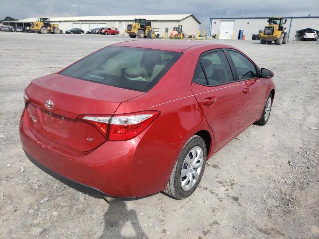 2T1BURHE0FC307751 - 2015 TOYOTA COROLLA L RED photo 3