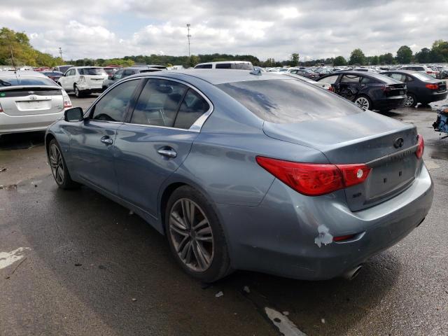 JN1BV7AR5EM680612 - 2014 INFINITI Q50 BASE BLUE photo 2