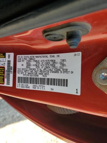 5TFGY5F16EX153890 - 2014 TOYOTA TUNDRA CREWMAX PLATINUM წითელი ფოტო 12