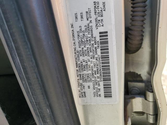 5TEGN92N12Z125427 - 2002 TOYOTA TACOMA DOUBLE CAB PRERUNNER SILVER photo 12