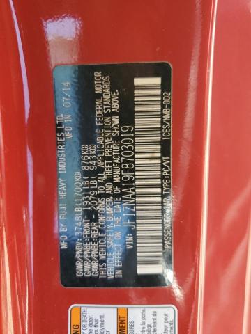 JF1ZNAA19F8703019 - 2015 TOYOTA SCION FR-S 红色 照片 12