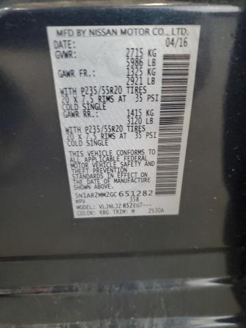 5N1AR2MM2GC651282 - 2016 NISSAN PATHFINDER S Синий фото 13