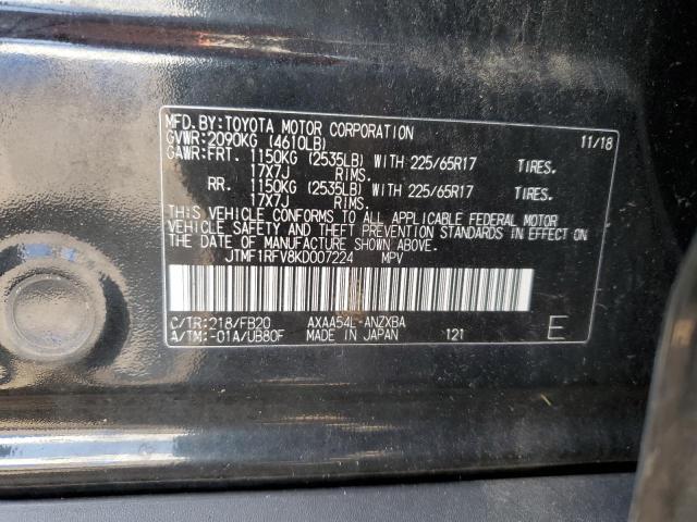 JTMF1RFV8KD007224 - 2019 TOYOTA RAV4 LE Siyah fotoğraf 13