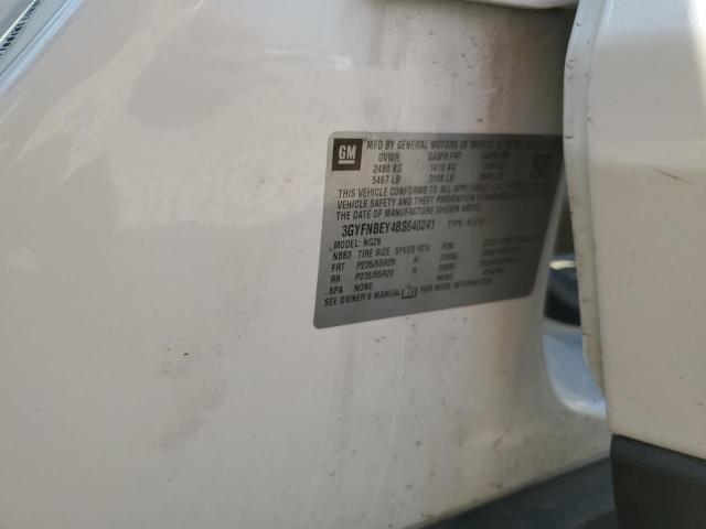 3GYFNBEY4BS640241 - 2011 CADILLAC SRX PERFORMANCE COLLECTION Ақ фото 12