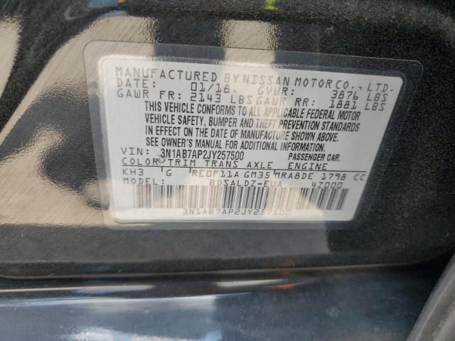 3N1AB7AP2JY257500 - 2018 NISSAN SENTRA S BLACK photo 13