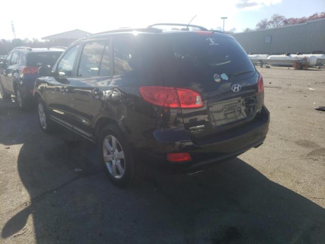 5NMSH73E39H231621 - 2009 HYUNDAI SANTA FE SE BLACK photo 3