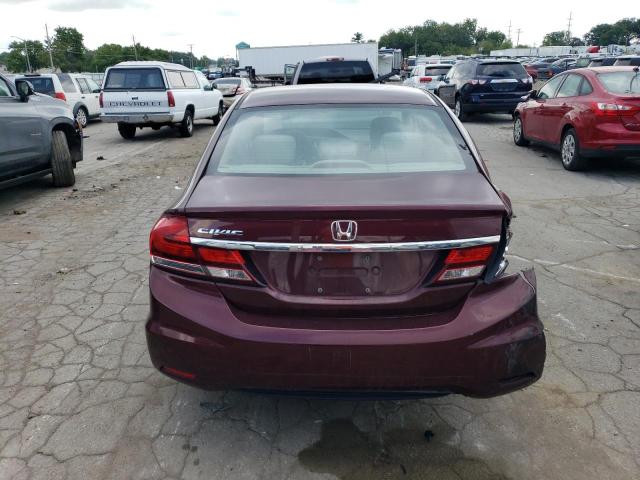 19XFB2F50FE114681 - 2015 HONDA CIVIC LX BURGUNDY photo 6