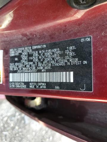 JTLKT324X64065557 - 2006 TOYOTA SCION XB Rot Foto 10