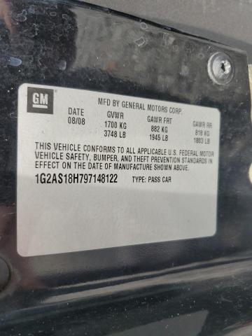 1G2AS18H797148122 - 2009 PONTIAC G5 Noir photo 12