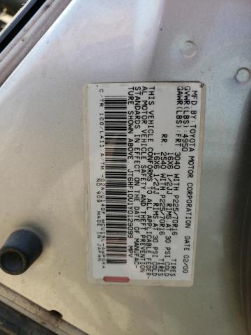 JT6HF10U1Y0129099 - 2000 LEXUS RX 300 SILVER photo 13