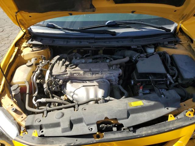 JTKJF5C75C3026095 - 2012 TOYOTA SCION TC YELLOW photo 11