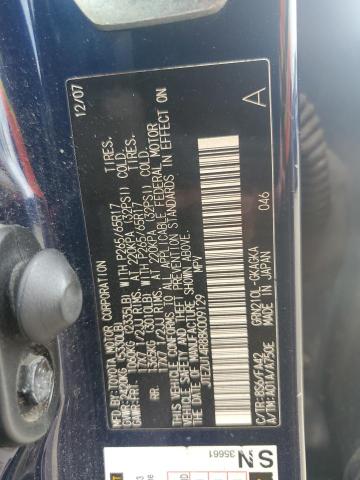 JTEZU14R88K009129 - 2008 TOYOTA 4RUNNER SR5 ლურჯი ფოტო 12