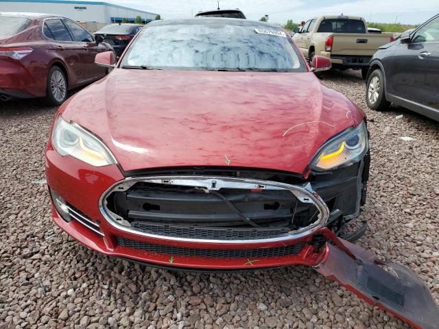 5YJSA1CP8DFP09738 - 2013 TESLA MODEL S RED photo 5