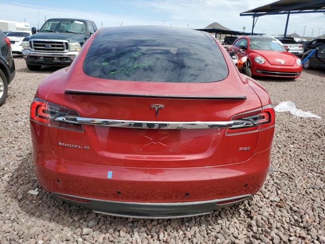 5YJSA1CP8DFP09738 - 2013 TESLA MODEL S RED photo 6