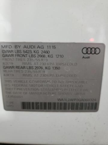 WA1L2AFP2GA088324 - 2016 AUDI Q5 PREMIUM PLUS WHITE photo 14