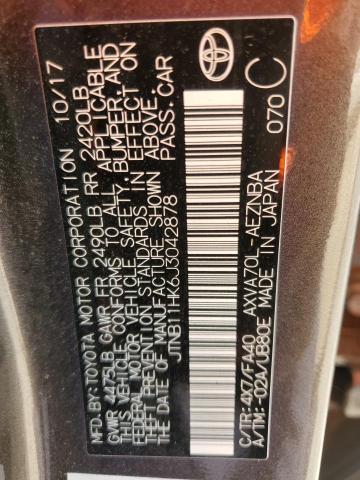 JTNB11HK6J3042878 - 2018 TOYOTA CAMRY L BROWN photo 13