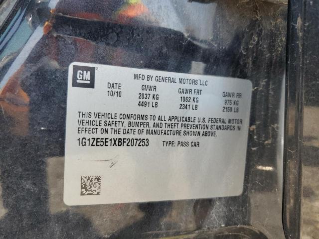 1G1ZE5E1XBF207253 - 2011 CHEVROLET MALIBU LTZ 黑色 照片 12