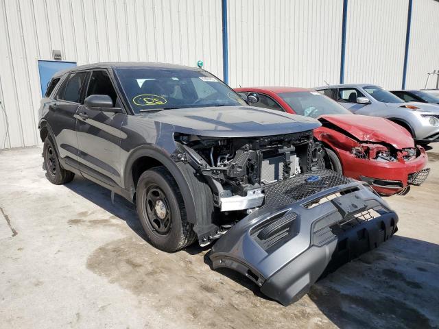 1FM5K8AB6MGA46911 - 2021 FORD EXPLORER POLICE INTERCEPTOR GRAY photo 1