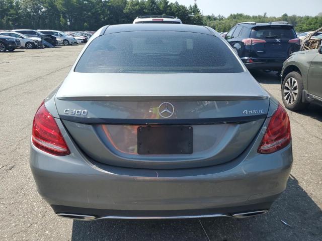 55SWF4KB4FU032361 - 2015 MERCEDES-BENZ C 300 4MATIC GRAY photo 6