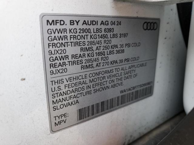 WA1ACBF77SD003821 - 2025 AUDI Q7 PREMIUM თეთრი ფოტო 13