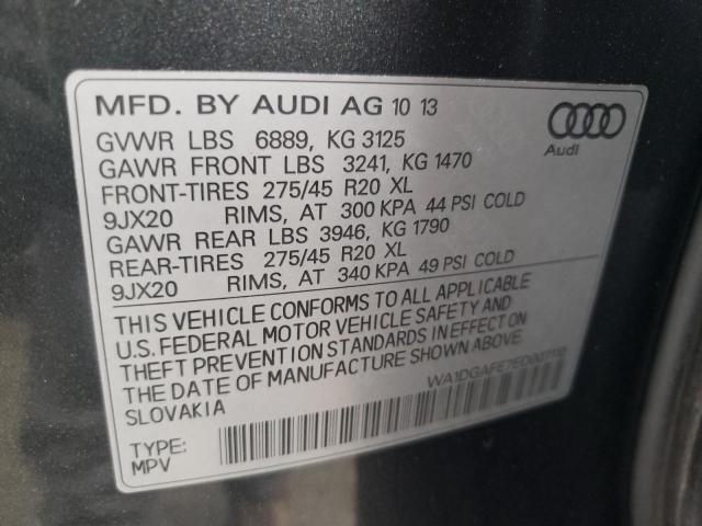 WA1DGAFE7ED007110 - 2014 AUDI Q7 PRESTIGE GRAY photo 13