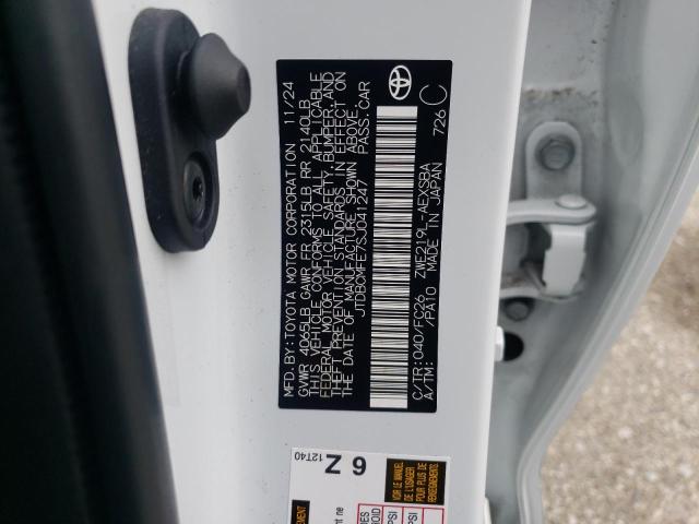 JTDBCMFE7SJ041247 - 2025 TOYOTA COROLLA LE WHITE photo 12