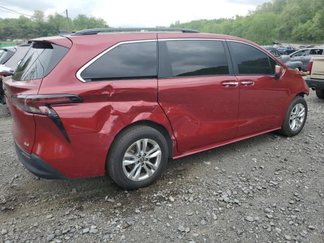 5TDJSKFC9SS161197 - 2025 TOYOTA SIENNA XLE წითელი ფოტო 3