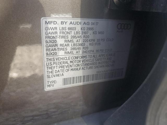 WA1VAAF74HD056339 - 2017 AUDI Q7 PRESTIGE Қоңыр фото 13